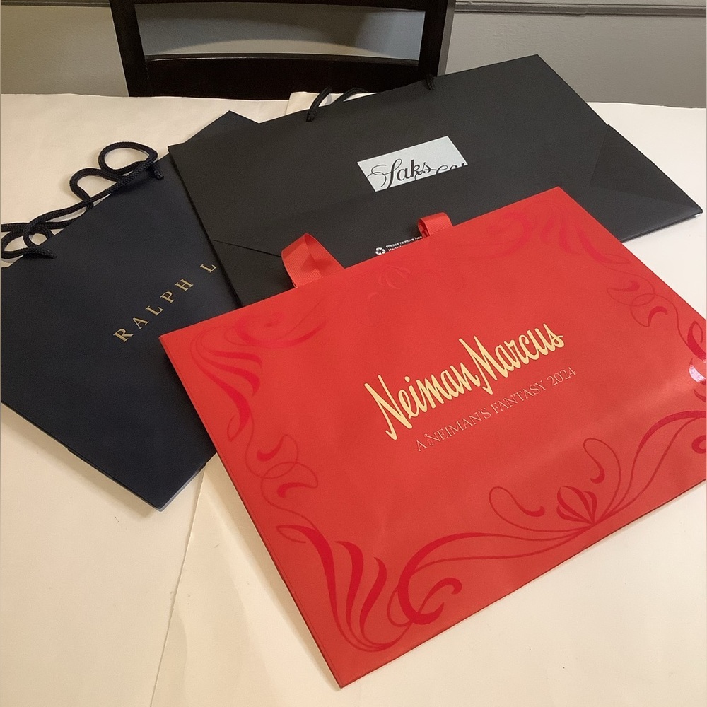 Bundle of three Paper Shopping Bags.
